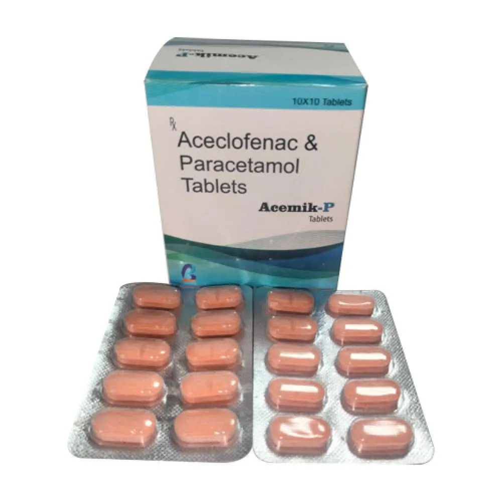 Aceclofenac 100 mg with Paracetamol 325mg Tablets Third Party Manufacturing